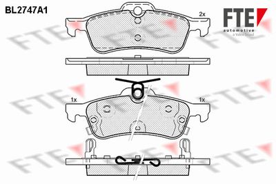 Bremžu uzliku kompl., Disku bremzes FTE 9010958