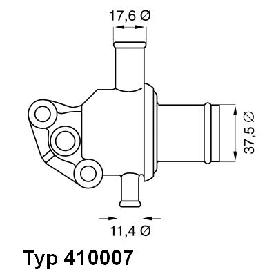 Termostats, Dzesēšanas šķidrums BorgWarner (Wahler) 410007.87D
