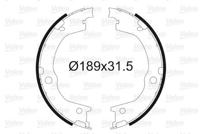 Bremžu loku kompl., Stāvbremze VALEO 564170