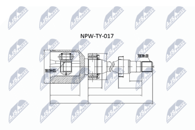 Šarnīru komplekts, Piedziņas vārpsta NTY NPW-TY-017