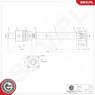 Приводной вал ESEN SKV 76SKV179
