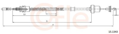 Трос, управление сцеплением COFLE 92.15.1343