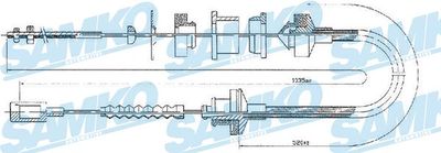 Трос, управление сцеплением SAMKO C0057C