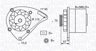 Ģenerators MAGNETI MARELLI 063321067010
