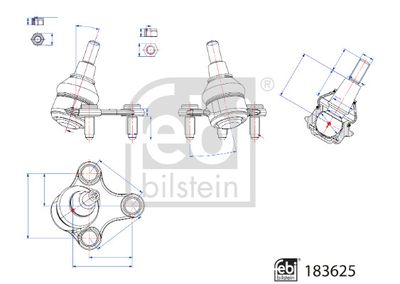 Balst-/Virzošais šarnīrs FEBI BILSTEIN 183625