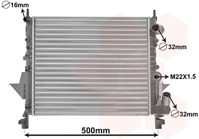 Radiators, Motora dzesēšanas sistēma VAN WEZEL 43002158