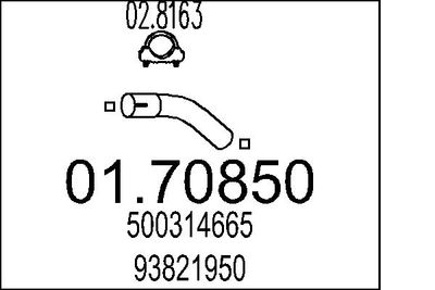 Труба выхлопного газа MTS 01.70850