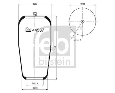 Pneimoatsperes spilvens, Pneimopiekare FEBI BILSTEIN 44587