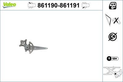 Стеклоподъемник VALEO 861190