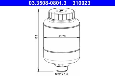 Kompensācijas tvertne, Bremžu šķidrums ATE 03.3508-0801.3