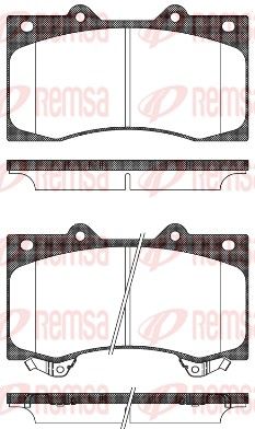 Bremžu uzliku kompl., Disku bremzes REMSA 1506.02