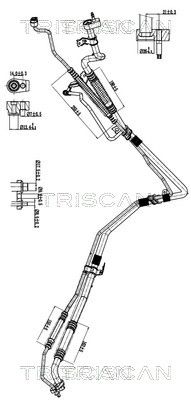 Трубопровод высокого / низкого давления, кондиционер TRISCAN 9010 16056