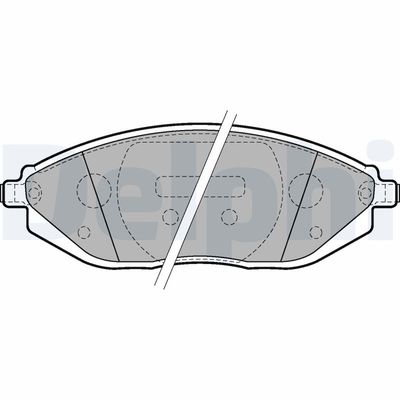 Комплект тормозных колодок, дисковый тормоз DELPHI LP2218