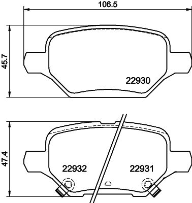 Комплект тормозных колодок, дисковый тормоз HELLA PAGID 8DB 355 040-181