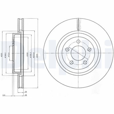 Тормозной диск DELPHI BG9050