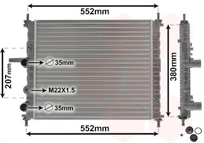 Radiators, Motora dzesēšanas sistēma VAN WEZEL 17002182