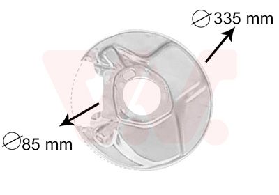 Dubļu sargs, Bremžu disks VAN WEZEL 3010374