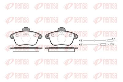 Bremžu uzliku kompl., Disku bremzes REMSA 0401.14