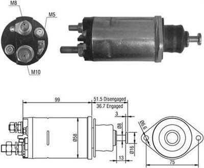 Ievilcējrelejs, Starteris MAGNETI MARELLI 940113050467