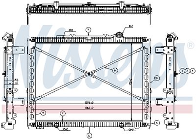 Radiators, Motora dzesēšanas sistēma NISSENS 606152