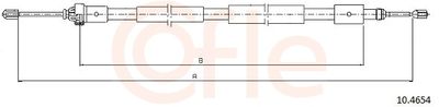 Тросик, cтояночный тормоз COFLE 92.10.4654