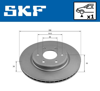 Bremžu diski SKF VKBD 81313 V1
