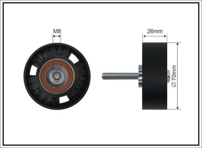 Паразитный / ведущий ролик, поликлиновой ремень CAFFARO 264-03 SC