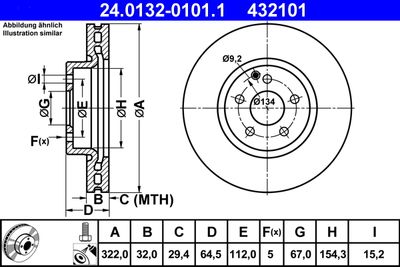 Тормозной диск ATE 24.0132-0101.1