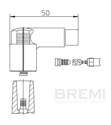 Вилка, распределитель зажигания BREMI 10206VW1