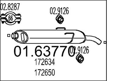 Izplūdes gāzu trokšņa slāpētājs (pēdējais) MTS 01.63770