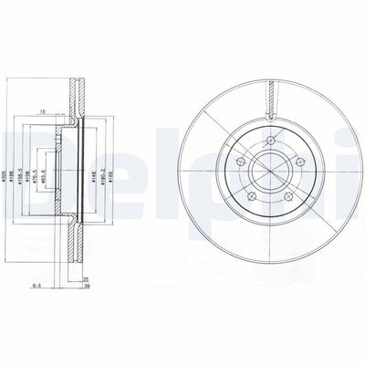 Тормозной диск DELPHI BG4056C