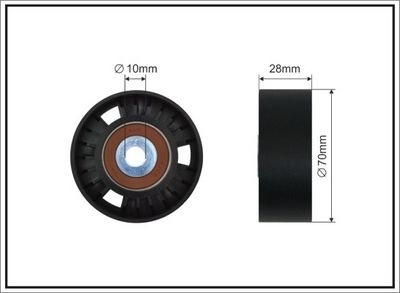 Паразитный / ведущий ролик, поликлиновой ремень CAFFARO 459-60 SC