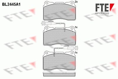 Bremžu uzliku kompl., Disku bremzes FTE 9011049