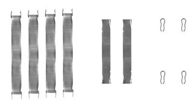 Комплектующие, колодки дискового тормоза HELLA 8DZ 355 206-591