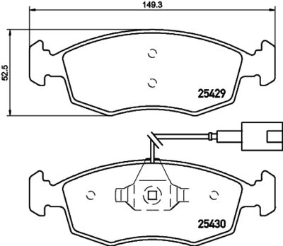 Bremžu uzliku kompl., Disku bremzes HELLA PAGID 8DB 355 019-651