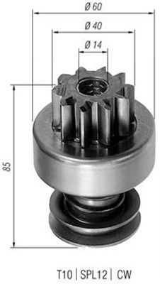 Ведущая шестерня, стартер MAGNETI MARELLI 940113020205