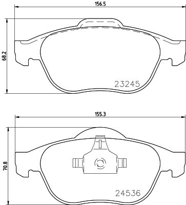 HELLA PAGID 8DB355009101 Bremžu uzliku kompl