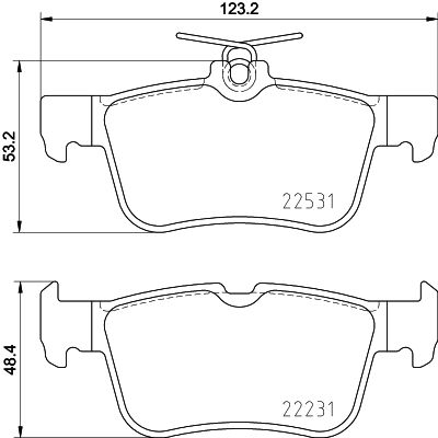 Bremžu uzliku kompl., Disku bremzes HELLA PAGID 8DB 355 025-491