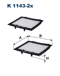 Filtrs, Salona telpas gaiss FILTRON K 1143-2x