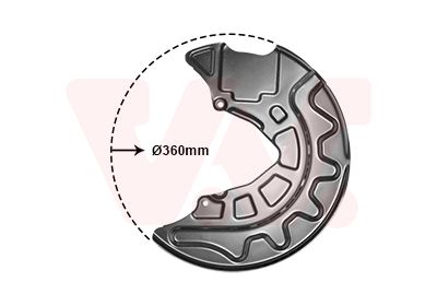 Dubļu sargs, Bremžu disks VAN WEZEL 0336371