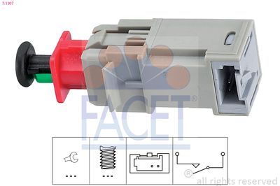 Выключатель, привод сцепления (Tempomat) FACET 7.1207