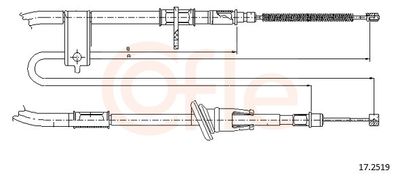 Тросик, cтояночный тормоз COFLE 17.2519