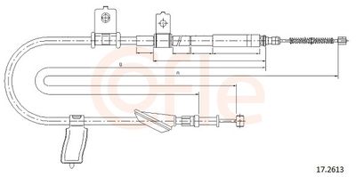 Тросик, cтояночный тормоз COFLE 17.2613