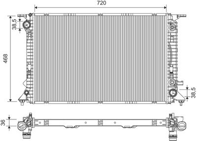 Radiators, Motora dzesēšanas sistēma VALEO 735473