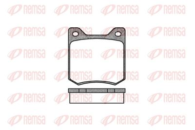 Комплект тормозных колодок, дисковый тормоз REMSA 0066.00