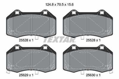 Bremžu uzliku kompl., Disku bremzes TEXTAR 2552801