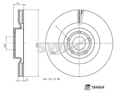 Тормозной диск SWAG 33 10 9493