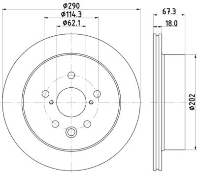 Bremžu diski HELLA PAGID 8DD 355 134-531