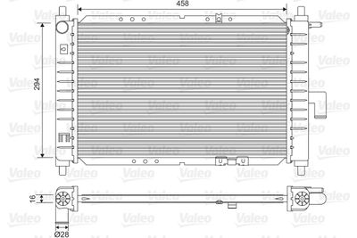 Радиатор, охлаждение двигателя VALEO 734251