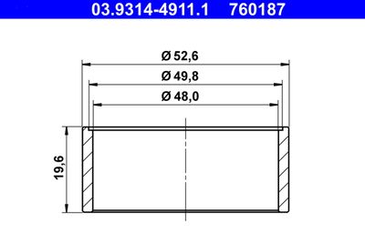 Montāžas gredzens, Aizsargvāciņš (Bremžu suporta virzulis) ATE 03.9314-4911.1